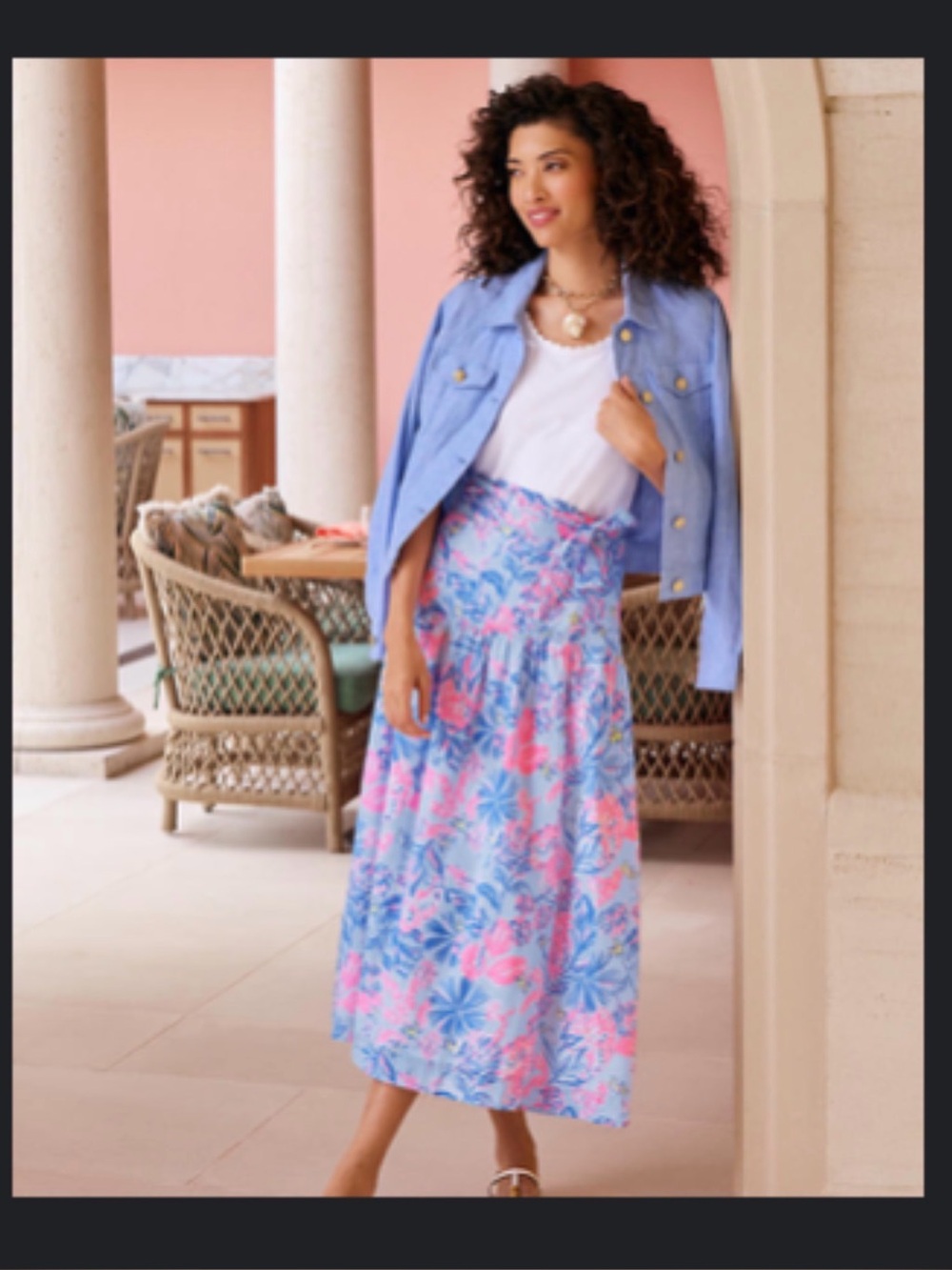 Lilly Pulitzer Corina Midi-Skirt.  Size L. NWT.